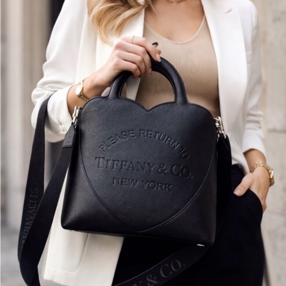 NEW!! Tiffany & Co. Return To Tiffany Black Satchel Crossbody Rare!